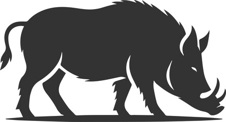 Animal silhouette of a wild boar vector