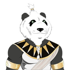 Panda cartoon mascot illustration vector