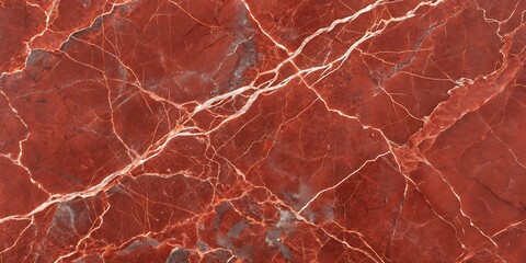 Bold Red Marble Surface with Natural Veining &ndash; Stylish Finish for Modern Spaces