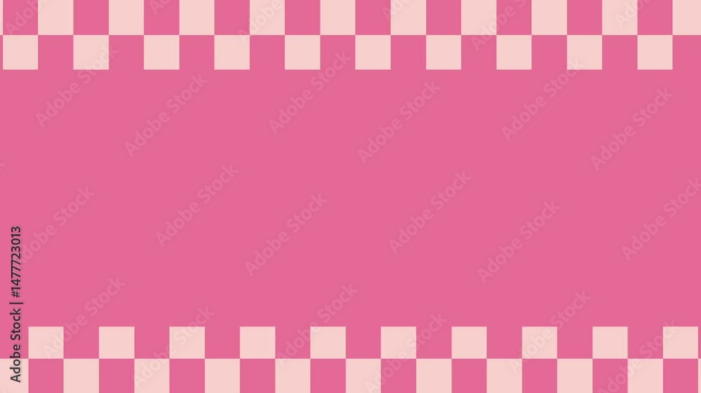 Poster a checkered pattern fades into pink gradients, creating a retro and stylish background effect with c
