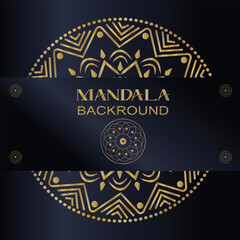 Luxury Gold Mandala Background for Wedding Invitations