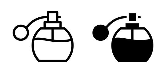 Parfum icon in black modern and lines and solid