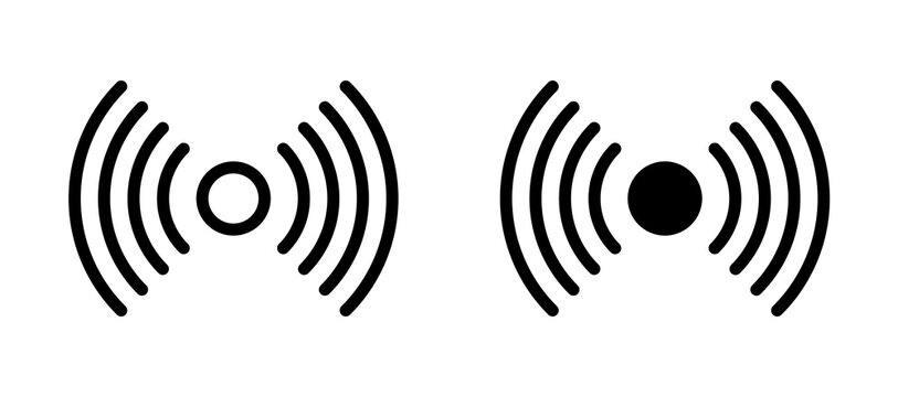 Sensor icon in black modern and lines and solid