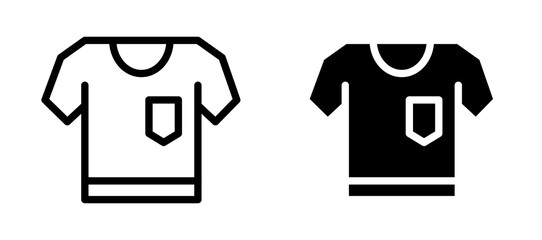 Soccer jersey icon in black modern and lines and solid