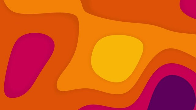Bright orange, yellow, and pink abstract paper cut background perfect for vibrant designs, digital art, print materials, social media graphics.