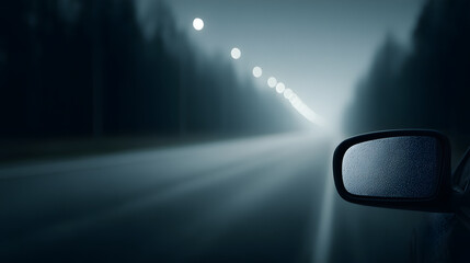 A nighttime cityscape viewed from inside a car, glowing with vibrant lights and blurred reflections on the glass, evoking a cinematic and dreamy urban atmosphere.
