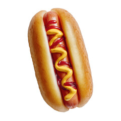 Mini hotdog, ultra realistic uhd photo, on white plain isolated