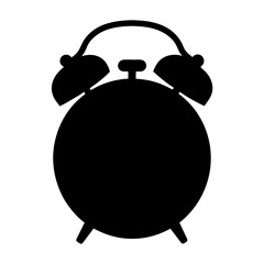 Obraz premium alarm clockvector silhouette icon - perfect for electronics-themed crafts, decals, or SVG projects.