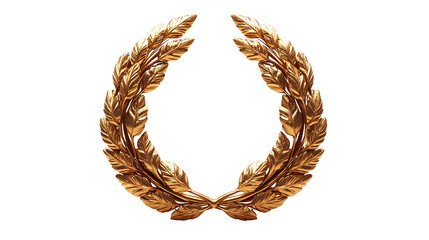 Elegant Golden Laurel Wreath Symbolizing Victory and Achievement in Ancient Cultures