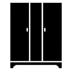 armoire vector silhouette icon - perfect for furniture icons, decals, or SVG crafts.