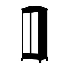 armoire vector silhouette icon - perfect for furniture icons, decals, or SVG crafts.