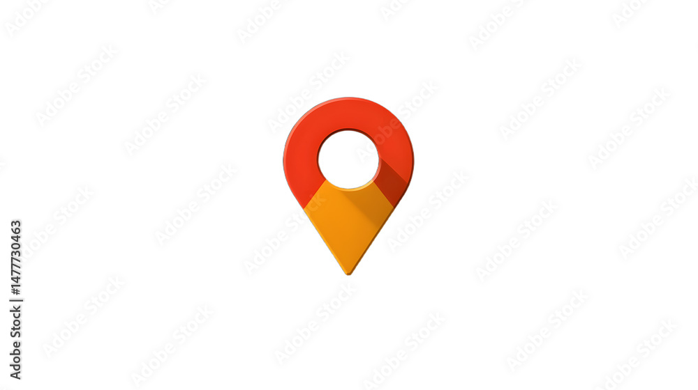 Aufkleber stylized map pin icon representing location and navigation in a digital format