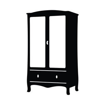 recommend clip art: armoire vector silhouette icon - perfect for furniture icons, decals, or eps crafts.