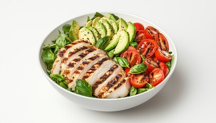 Grilled Chicken And Avocado Caprese Lunch Bowl: A Tasty And Wholesome Meal Combining Fresh Ingredients For A Satisfying Lunch Option.