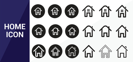 Home Icon – Minimal Line Design for Web and App