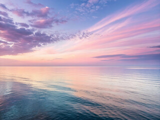 Obraz premium Minimalist Sea Horizon at Dawn