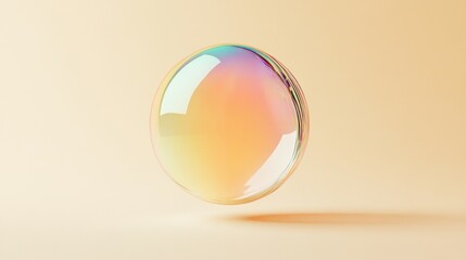Floating iridescent sphere