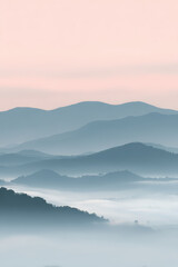 Fototapeta premium solar energy farm in spain enveloped in morning fog showcasing smooth lines and dramatic contrasts of light and