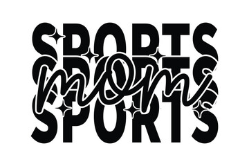 Retro Sports Mom EPS T-shirt Design