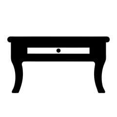 bedside table vector silhouette icon - perfect for furniture icons, decals, or SVG crafts.