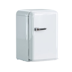 Mini refrigerator, ultra realistic uhd photo, on transparent background