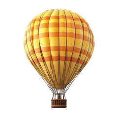 Fototapeta premium Vibrant Hot Air Balloon Isolated Against a Pure White Backdrop View