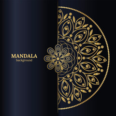 Black and Gold Mandala Background – Luxury Look