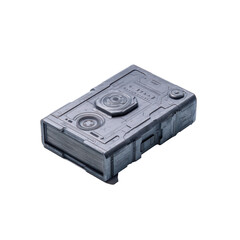 Mini sci-fi paperback, ultra realistic uhd photo, on transparent background