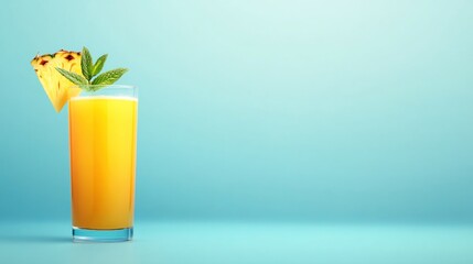 Refreshing pineapple juice drink