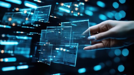 Fototapeta premium Efficient Document Governance: Digital tools streamline compliance and risk control for seamless document management.