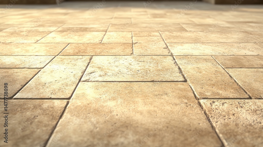 Poster seamless polished travertine tile texture with subtle texture variations