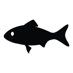 bluefish vector silhouette icon - ideal for fishing logos, seafood icons, and aquatic-themed graphics.