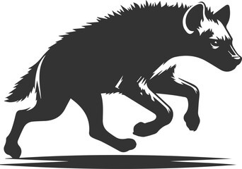 Animal vector silhouette of a hyena isolated drawing