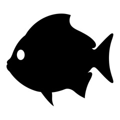 bonefish vector silhouette icon - ideal for fishing logos, seafood icons, and aquatic-themed graphics.