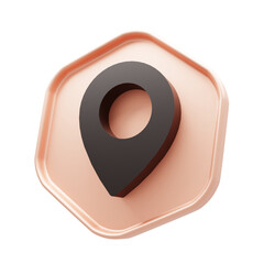 3D Location Pin Icon – GPS Marker, Map Navigation Symbol, Geolocation PNG