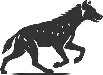 Animal vector silhouette of a hyena isolated drawing