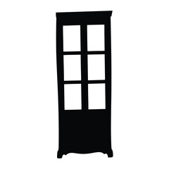 cabinet vector silhouette icon - perfect for furniture icons, decals, or eps crafts.