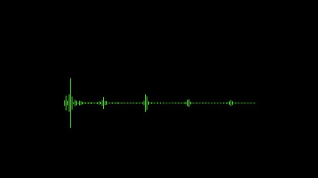 Music equalizer, audio waves or sound frequency animation in lines, video footage of audio visualizer. audio waveform spectrum animation.