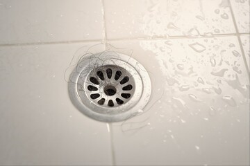 お風呂の排水口に溜まった抜け毛