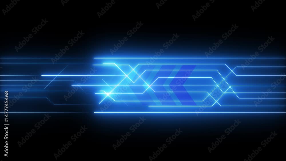 Poster digital circuit network technology internet data space background. digital data moving on circuit bo