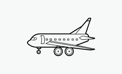 airplane silhouette, airplane silhouette vector, aircraft icon graphic, flight shape outline, black white airplane, aviation symbol design, jet plane illustration, flying vehicle form, minimal plane a