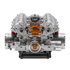 Fototapeta premium Model engine mount, ultra realistic uhd photo, on transparent background