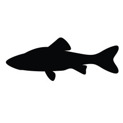 cod vector silhouette icon - ideal for fishing logos, seafood icons, and aquatic-themed graphics.