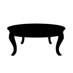 coffee table vector silhouette icon - perfect for furniture icons, decals, or SVG crafts.