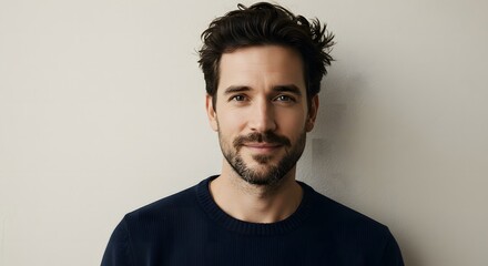 Obraz premium Man in Sweater with Beard Portrait