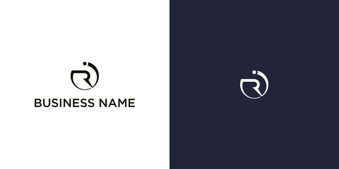 Modern Logo Design with Letter R and I, Creative Business Monogram, Minimalist and Professional Identity Symbol