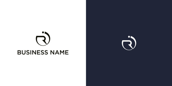 Modern Logo Design with Letter R and I, Creative Business Monogram, Minimalist and Professional Identity Symbol