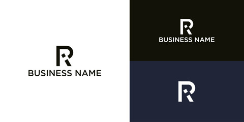 Modern RI Logo Design, Sleek Business Identity Symbol, Creative and Minimalist Style