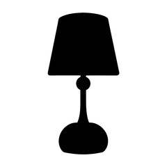 Obraz premium desk lamp vector silhouette icon - perfect for furniture icons, decals, or SVG crafts.