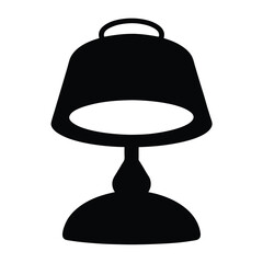 desk lamp vector silhouette icon - perfect for furniture icons, decals, or eps crafts.